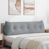 vidaXL Travesseiro para Costas Cinzento-claro 160 x 24 x 50 cm tecido