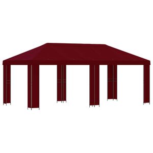 vidaXL Gazebo de Jardim 6 x 3 m Borgonha Poli&eacute;ster e A&ccedil;o 190 gsm