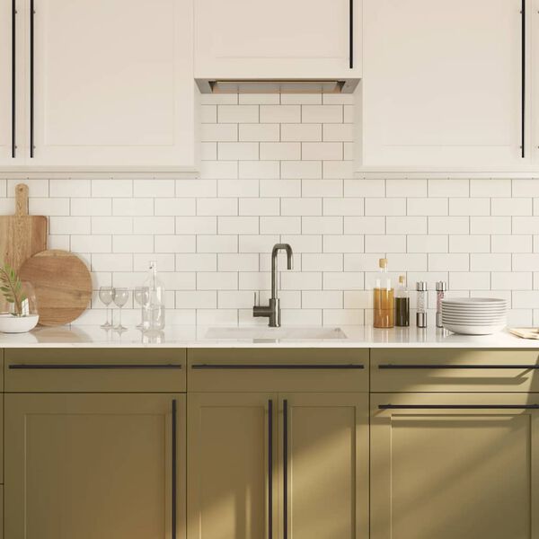 vidaXL Puxadores para m&oacute;veis 5 pcs 480 mm a&ccedil;o inoxid&aacute;vel preto