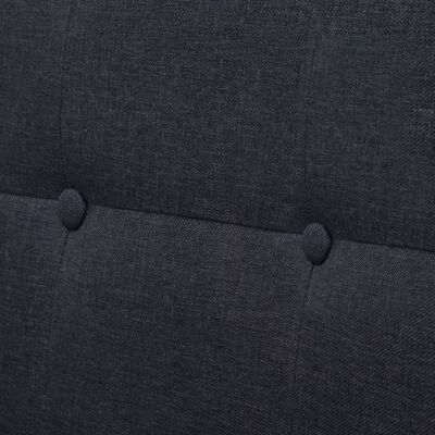 vidaXL Sofá de 2 lugares c/ apoio braços aço + tecido cinzento escuro