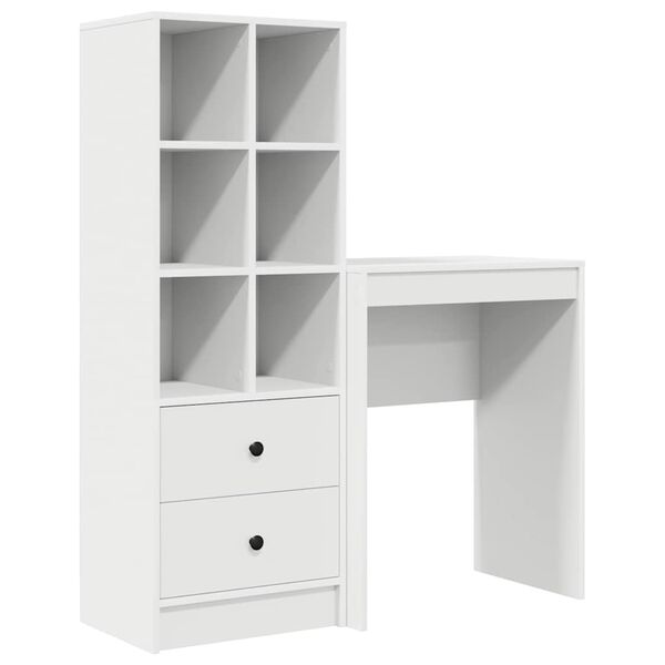 vidaXL Mesa com gaveta 2 pcs Branco
