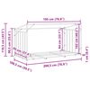 vidaXL Rack de lenha tampa chuva 200,5x100,5x110,5 cm a&ccedil;o galvanizado