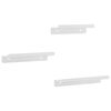 vidaXL Prateleiras de parede 3 pcs a&ccedil;o inoxid&aacute;vel prateado