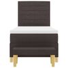 vidaXL Cama Box com colch&atilde;o Marrom Escuro 90 x 200 cm tecido