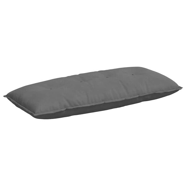 vidaXL Travesseiro para Costas Cinza Escuro 120 x 50 cm