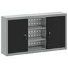 vidaXL Arm&aacute;rio de Ferramentas Preto e Cinza 100 x 20 x 55 cm