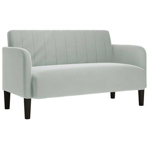 vidaXL Sof&aacute;-luvas 109 cm veludo cinzento-claro