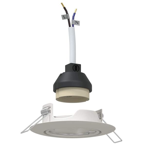 vidaXL Holofote 12 pcs Branco 9 x 9 x 2.5 cm Metal