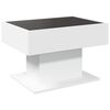 vidaXL Mesa de centro c/ LEDs 70x50x45 cm derivados de madeira branco