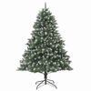 vidaXL &Aacute;rvore de Natal Artificial Verde 180 cm PVC, Pl&aacute;stico e A&ccedil;o