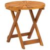 vidaXL Mesa de esplanada Natural &Oslash;45 x 45 cm Madeira S&oacute;lida de Ac&aacute;cia