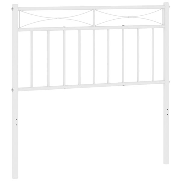 vidaXL Cabeceira de cama 90 cm metal branco