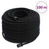 vidaXL Mangueira para rega gota-a-gota de jardim 100 m borracha preto