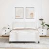 vidaXL Cama Box com colch&atilde;o Branco 140 x 190 cm Couro sint&eacute;tico