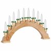 vidaXL Arco de Velas de Natal com 10 Velas LED Castanho 47 x 5 x 29 cm