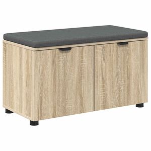 vidaXL Banco de Hall com almofada Carvalho Sonoma 80 x 46 x 46 cm