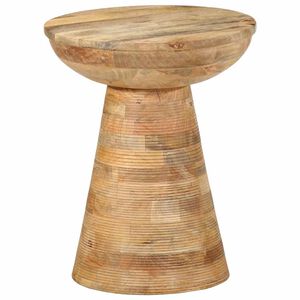 vidaXL Mesa de apoio &Oslash;37x45 cm madeira de mangueira maci&ccedil;a