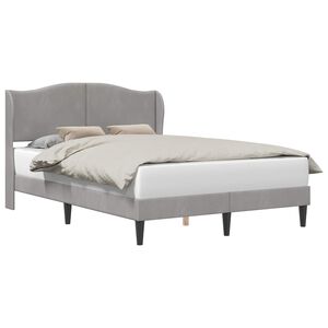 vidaXL Estrutura da Cama Cinzento-claro 140 x 190 cm Veludo