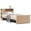 vidaXL Cama com estante sem colch&atilde;o 100x200 cm pinho maci&ccedil;o
