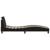 vidaXL Estrutura de cama Dover 90x190 cm couro artificial preto