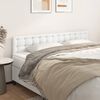 vidaXL Cabeceira de cama 2 pcs couro artificial 100x5x78/88 cm branco