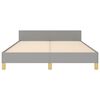 vidaXL Estrutura de cama sem colch&atilde;o 140x190 cm tecido cinzento-claro