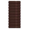 vidaXL Toalhas de banho FROGN 10 pcs 70x140 cm 360 g/m&sup2; castanho