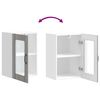 vidaXL Arm&aacute;rio de parede de cozinha porta de vidro Lucca cinza sonoma