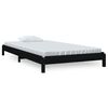 vidaXL Cama empilh&aacute;vel 80 x 200 cm madeira de pinho maci&ccedil;a preto