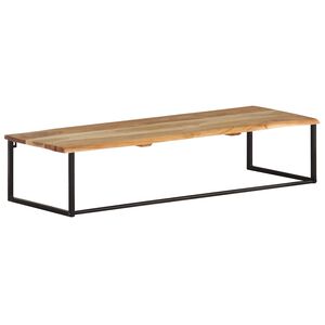 vidaXL Cabide com bordas vivas 100x35x22 cm madeira de ac&aacute;cia maci&ccedil;a