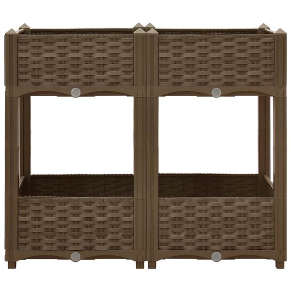 vidaXL Canteiro elevado 80x40x71 cm polipropileno