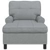 vidaXL Chaise Lounge Cinzento-claro 91 x 157 x 91 cm tecido