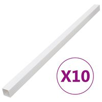 vidaXL Calhas para cabos 60x60 mm 10 m PVC