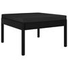 vidaXL 3 pcs conjunto lounge de jardim c/ almofad&otilde;es vime PE preto