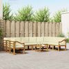 vidaXL Conjunto de Sof&aacute;s para Exterior 11 pcs Natural e Creme