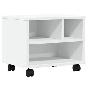 vidaXL Suporte para impressora com rodas 41x32x34,5 cm branco