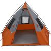 vidaXL Barraca Tipi Cinza e Laranja 383 x 338 x 217 cm tafetá