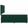 vidaXL Cama com molas/colch&atilde;o 140x190 cm veludo verde-escuro
