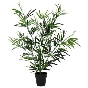 vidaXL &Aacute;rvore de Bambu Artificial Verde 90 x 14 x 80 cm Tecido e Bambu