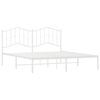 vidaXL Estrutura de cama com cabeceira 183x213 cm metal branco