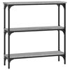vidaXL Mesa consola 75x22,5x75 cm derivados de madeira cinzento sonoma