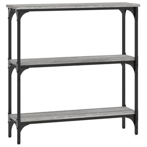 vidaXL Mesa consola 75x22,5x75 cm derivados de madeira cinzento sonoma