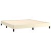 vidaXL Estrutura de cama 160x200 cm couro artificial cor crème