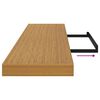 vidaXL Prateleira de Parede 2 pcs Bege 120 x 23,5 x 4 cm