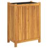 vidaXL Vaso/floreira de jardim com forro 54x31x75 cm ac&aacute;cia maci&ccedil;a