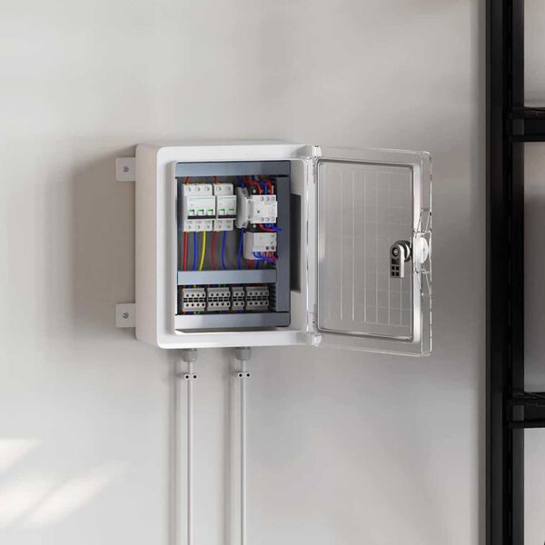 vidaXL Arm&aacute;rio de Controle Cinzeto 47 x 20 x 60 cm Pl&aacute;stico ABS