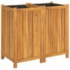 vidaXL Vaso/floreira de jardim com forro 84x42x75 cm ac&aacute;cia maci&ccedil;a