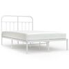 vidaXL Estrutura de cama com cabeceira 120x200 cm metal branco
