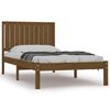 vidaXL Estrutura de cama 100x200 cm pinho maci&ccedil;o castanho mel
