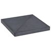 vidaXL Base para guarda-sol quadrada em granito 15 kg preto